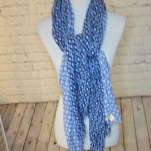 Banana Republic Blue Diamond-Print Women's Scarf